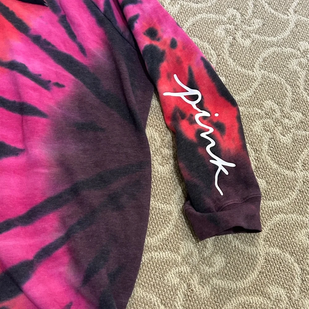 VS Pink Supernova Tie-Dye Hoodie Sweater Dress size XL - Picture 6 of 9